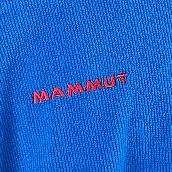 Mammut Full Zip Jacket Sweater Blue XL thumbholes gorpcore sweatshirt mock neck - Picture 5 of 14